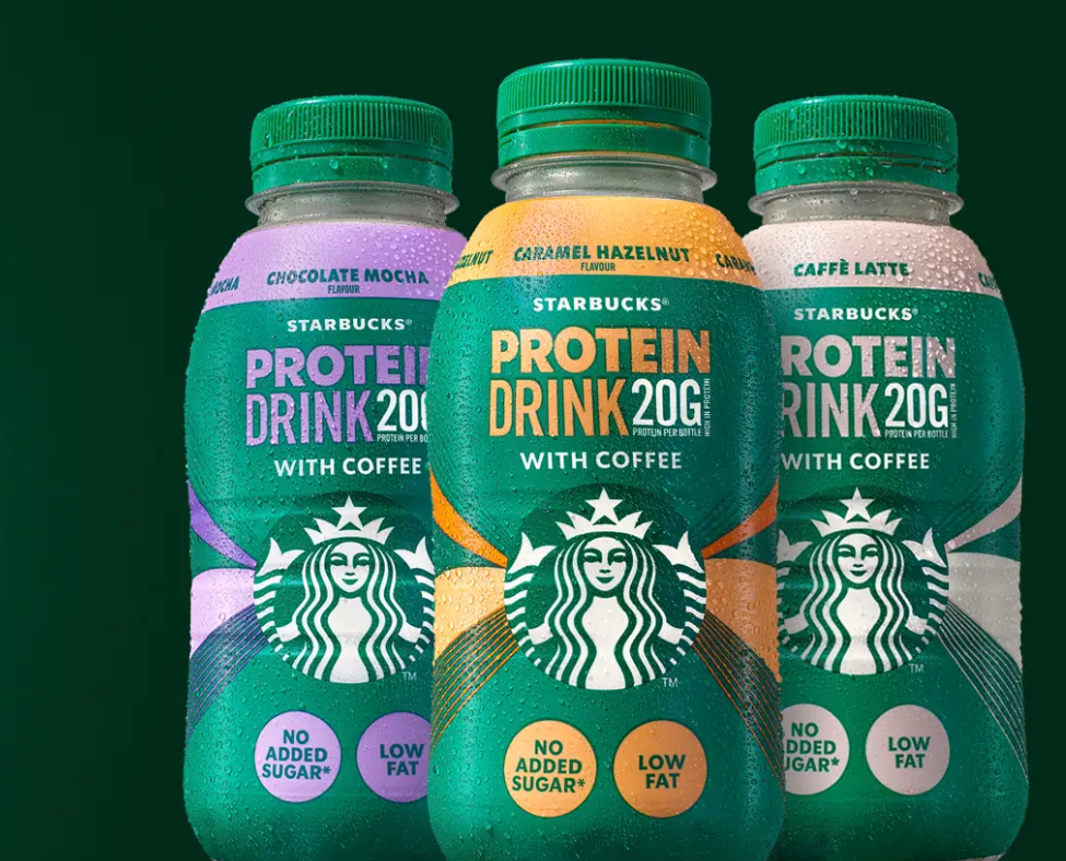 Protein coffee bottles with coffee flavors